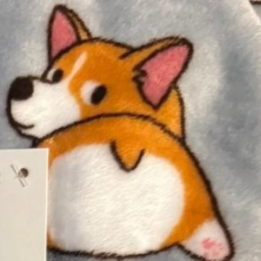 NWT / NEW CORGI ( PEMBROKE / CARDIGAN WELSH ) OVERSIZED 50” X 70” PLUSH THROW